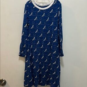 Kickee Pants Bamboo Blue Dress with Dragonfly Print in Excellent Condition!